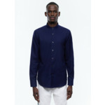 Chemise col grand-père en coton