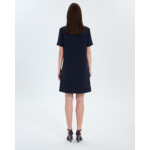 Robe chemise en crêpe nocturne