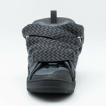 Lanvin Leather Curb Sneaker Dark Grey