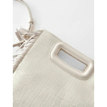 Sac M en cuir effet croco