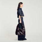Grand sac en cuir brillant