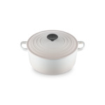Cocotte ronde 24cm en fonte émaillée meringue