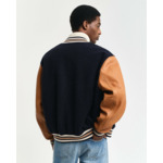 Veste Varsity de GANT en mélange de laine et cuir
