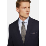 Costume Bleu Marine à Microfantaisie en Laine