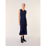 Robe longue plissée en maille