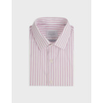 Chemise semi-ajustée rayée rose