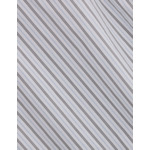 Chemise col italien en popeline rayée noir