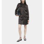 Robe Saharienne Courte Marron Femme