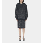 Sweatshirt À Sequins En Maille Noire Femme