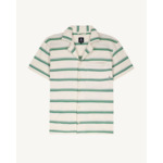 Chemise kaki & écru