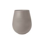 Manufacture Collier vase, 12 x 15 cm, Carré, taupe