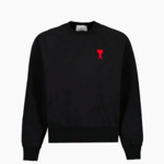 Ami Paris Pull Ami de Coeur Rouge Noir