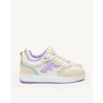 Baskets basses blanches & violet clair