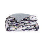 Kenzo - Housse de couette en satin gris, K Ikat