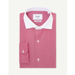 Chemise Classique en popeline rayée bordeaux