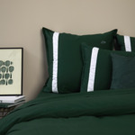 Lacoste - Drap housse en percale de coton vert, L Chic