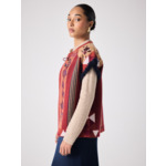 Cardigan en laine Mae et cachemire MARINE/POURPRE