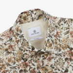 Chemise à fleurs vert militaire