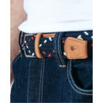 Ceinture marine & rouge