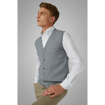 Gilet Gris En Laine Mérinos