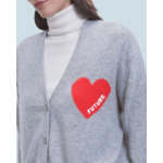 Pull Cardigan Coeur Léger