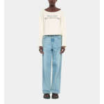 Sweatshirt Avec Sérigraphie Écru Femme