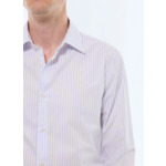 Chemise à rayures en popeline de coton