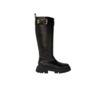 Bottes en cuir à boucle