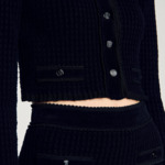 Cardigan court en maille velours
