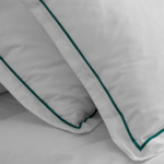 TAIE D'OREILLER | Breteuil - Blanc/Vert