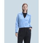 Pull Cardigan à Cotes