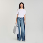 T-shirt à fleurs brodées