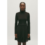 Robe Twist courte plissée noire