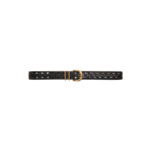 Ceinture en cuir détail fleurs