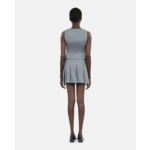 Gilet En Laine Avec Laçage Gris Femme