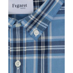 Chemise Gaspard à carreaux bleus