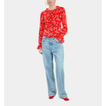 Chemise À Imprimé Fleuri Avec Volants Femme