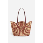 Panier Bicolore En Raphia En 100% Laine Mérinos