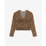 Top Froncé Imprimé Léopard Ernesta