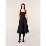 Robe midi en maille plissée