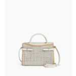 Sac à main moyen modèle Emie en cuir lisse tressé