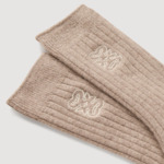 Chaussettes brodées en cachemire