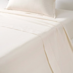 Desforges - Drap plat en percale de coton rouge, Alcove