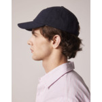Casquette en toile de viscose et lin marine