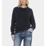 Pull En Cachemire Bleu Marine Femme