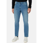 Jean En Denim Extensible Bleu À Délavage Clair