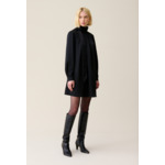 Robe fluide col lavallière noir