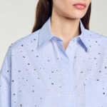 Chemise à carreaux ornée de studs