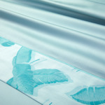 Yves Delorme - Drap plat en satin de coton bleu, Le Cap