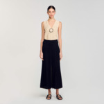 Jupe longue en maille fantaisie